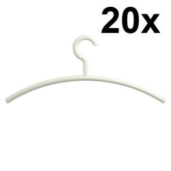 HEWI Kleiderb�gel 20 St�ck rein-weiss 570.1-99 im Set feststehender Haken Kunststoff-B�gel