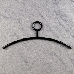 HEWI Kleiderb�gel B�gel 450 mm tief-schwarz ohne Steg mit feststehender �se 570.2-90