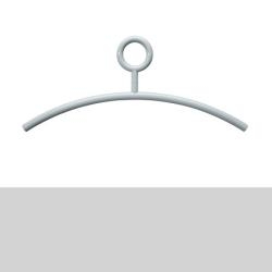 HEWI Kleiderb�gel B�gel 450 mm licht-grau ohne Steg mit feststehender �se 570.2-97