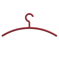 HEWI Kleiderb�gel B�gel 450 mm rubin-rot ohne Steg mit drehbarem Haken 570.3-33