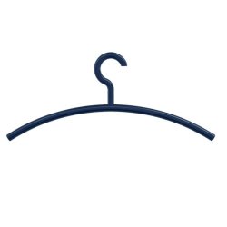 HEWI Kleiderb�gel B�gel 450 mm stahl-blau ohne Steg mit drehbarem Haken 570.3-50