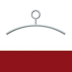 HEWI Kleiderb�gel B�gel 450 mm rubin-rot ohne Steg mit drehbarer �se 570.4-33