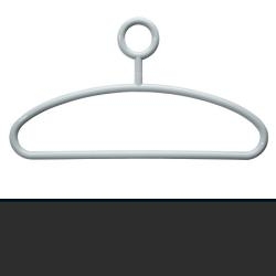 HEWI Kleiderb�gel B�gel 440 mm anthrazit-grau mit Steg mit drehbarer �se 571.4-92 Hosenb�gel