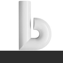HEWI Hausnummer Buchstabe -B- anthrazit-grau 702.165.B-92 Serie Beschl&auml;ge T&uuml;rzubeh&ouml;r