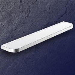 HEWI Bad-Ablage chrom 600 mm mit Glasplatte satiniert 800.03.10045 System 800