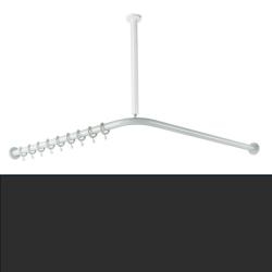 HEWI Duschvorhangstange anthrazit-grau L-Form f�r Dusche 1000 x 1000 mm 801.34.100-92 Serie 801