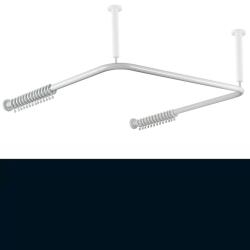 HEWI Duschvorhangstange tief-schwarz U-Form f�r Dusche 1000 x 1000 mm 801.34.300-90 Serie 801