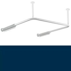 HEWI Duschvorhangstange stahl-blau U-Form f�r Dusche 1200 x 1200 mm 801.34.310-50 Serie 801