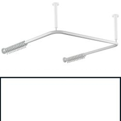 HEWI Duschvorhangstange rein-weiss U-Form f�r Dusche 1200 x 1200 mm 801.34.310-99 Serie 801