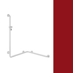 HEWI Reha Duschhandlauf 762 / 762 mm rubin-rot mit Brausestange 801.35.210-33 Serie 801
