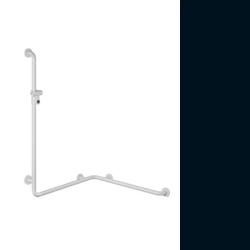 HEWI Reha Duschhandlauf 762 / 762 mm tief-schwarz mit Brausestange 801.35.210-90 Serie 801