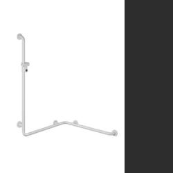HEWI Reha Duschhandlauf 762 / 762 mm anthrazit-grau mit Brausestange 801.35.210-92 Serie 801