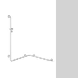 HEWI Reha Duschhandlauf 762 / 762 mm licht-grau mit Brausestange 801.35.210-97 Serie 801
