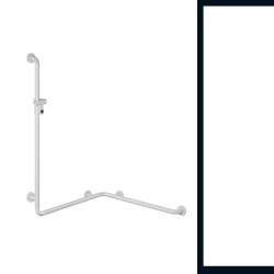 HEWI Reha Duschhandlauf 762 / 762 mm rein-weiss mit Brausestange 801.35.210-99 Serie 801