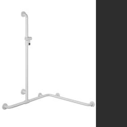 HEWI Reha Duschhandlauf 1185 / 762 mm anthrazit-grau mit verschiebbarer Brausestange 801.35.300-92