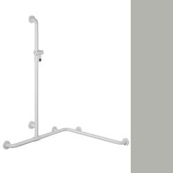 HEWI Reha Duschhandlauf 962 / 962 mm fels-grau mit verschiebbarer Brausestange 801.35.320-95
