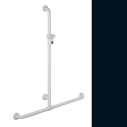 HEWI Reha Duschhandlauf 962 mm tief-schwarz mit verschiebbarer Brausestange 801.35.410-90