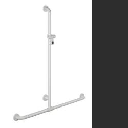HEWI Reha Duschhandlauf 962 mm anthrazit-grau mit verschiebbarer Brausestange 801.35.410-92