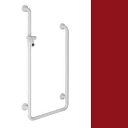 HEWI Reha Duschhandlauf 467 / 1100 mm rubin-rot 801.35.500-33 U-Form Wannenhandlauf Serie 801