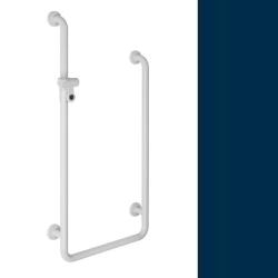 HEWI Reha Duschhandlauf 467 / 1100 mm stahl-blau 801.35.500-50 U-Form Wannenhandlauf Serie 801