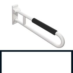 HEWI Reha St�tzklappgriff 700 mm rein-weiss drehbar mit Armpolster 801.50.111-99 Serie 801