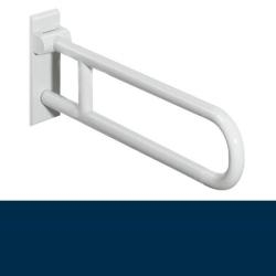 HEWI Reha St�tzklappgriff 900 mm stahl-blau drehbar ohne Armpolster 801.50.130-50 Serie 801