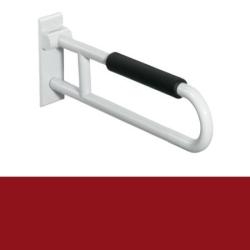 HEWI Reha St�tzklappgriff 900 mm rubin-rot drehbar mit Armpolster 801.50.131-33 Serie 801