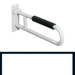 HEWI Reha St�tzklappgriff 900 mm rein-weiss drehbar mit Armpolster 801.50.131-99 Serie 801