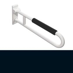 HEWI Reha St�tzklappgriff 700 mm tief-schwarz mit Armpolster 801.50.211-90 Serie 801