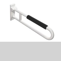 HEWI Reha St�tzklappgriff 850 mm licht-grau mit Armpolster 801.50.221-97 Serie 801