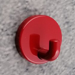 HEWI Haken Einzelhaken rubin-rot 30 mm lang Rosette 40 mm 801.90.010-33 Wandhaken Handtuchhaken