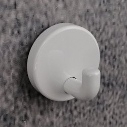 HEWI Haken Einzelhaken licht-grau 30 mm lang Rosette 40 mm 801.90.010-97 Wandhaken Handtuchhaken