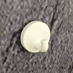 HEWI Haken Einzelhaken rein-weiss 30 mm lang Rosette 40 mm 801.90.010-99 Wandhaken Handtuchhaken