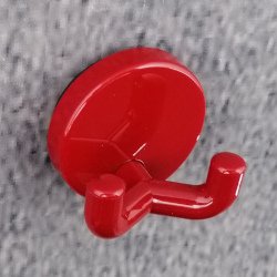 HEWI Doppelhaken Haken rubin-rot 31 mm lang Rosette 40 mm 801.90.020-33 Handtuchhaken Wandhaken