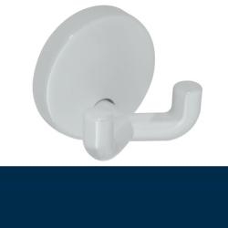HEWI Doppelhaken Haken stahl-blau 31 mm lang Rosette 40 mm 801.90.020-50 Handtuchhaken Wandhaken