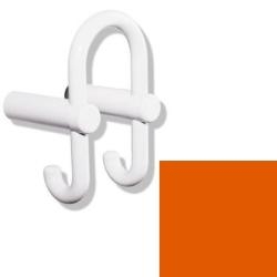 HEWI Garderobendoppelhaken orange 801.90.030-24 Doppelhaken Haken nach hinten Serie 801