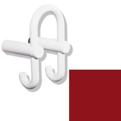 HEWI Garderobendoppelhaken rubin-rot 801.90.030-33 Doppelhaken Haken nach hinten Serie 801
