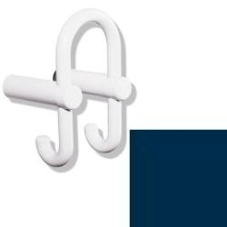 HEWI Garderobendoppelhaken stahl-blau 801.90.030-50 Doppelhaken Haken nach hinten Serie 801