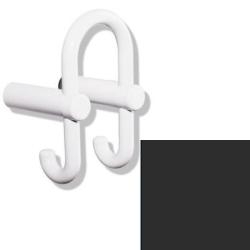HEWI Garderobendoppelhaken anthrazit-grau 801.90.030-92 Doppelhaken Haken nach hinten Serie 801