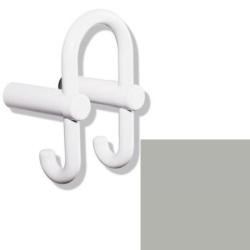 HEWI Garderobendoppelhaken fels-grau 801.90.030-95 Doppelhaken Haken nach hinten Serie 801