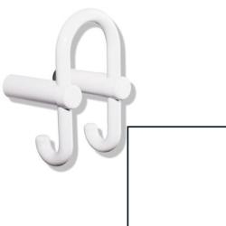 HEWI Garderobendoppelhaken rein-weiss 801.90.030-99 Doppelhaken Haken nach hinten Serie 801