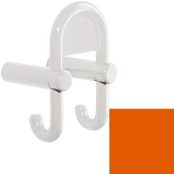 HEWI Garderobendoppelhaken orange mit Symboltr�ger 801.90.031-24 Haken nach hinten / vorn