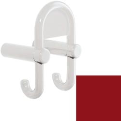 HEWI Garderobendoppelhaken rubin-rot mit Symboltr�ger 801.90.031-33 Haken nach hinten / vorn