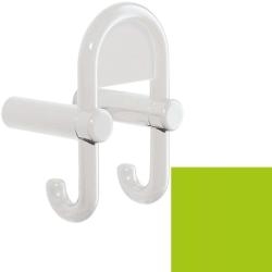 HEWI Garderobendoppelhaken apfel-gr�n mit Symboltr�ger 801.90.031-74 Haken nach hinten / vorn