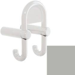 HEWI Garderobendoppelhaken fels-grau mit Symboltr�ger 801.90.031-95 Haken nach hinten / vorn