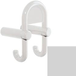 HEWI Garderobendoppelhaken licht-grau mit Symboltr�ger 801.90.031-97 Haken nach hinten / vorn