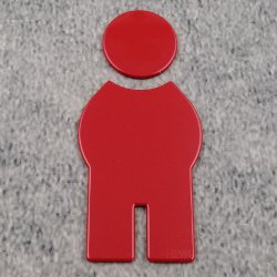 HEWI Pictogramm WC-Symbol MANN rubin-rot selbstklebend 801.91.010-33 Serie 801