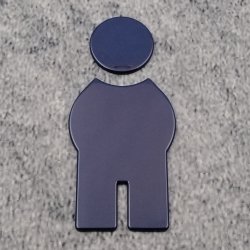 HEWI Pictogramm WC-Symbol MANN stahl-blau selbstklebend 801.91.010-50 Serie 801