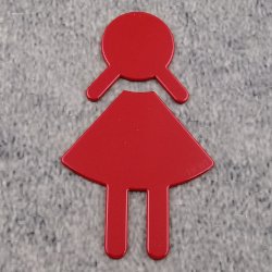 HEWI Pictogramm WC-Symbol FRAU rubin-rot selbstklebend 801.91.020-33 Serie 801