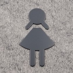 HEWI Pictogramm WC-Symbol FRAU anthrazit-grau selbstklebend 801.91.020-92 Serie 801